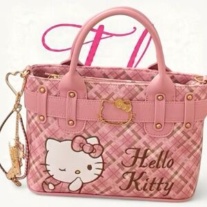 COMING SOON!  Hello Kitty Woven Pink Satchel